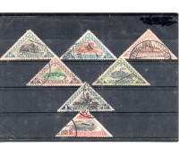 1940 Companhia de Moçambique Conjunto com 7 selos carimbados 31.806