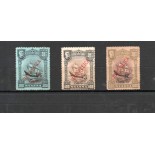 Nyassa 3 selos navios com sobretaxa em vermelho em centavos 31.815 novos