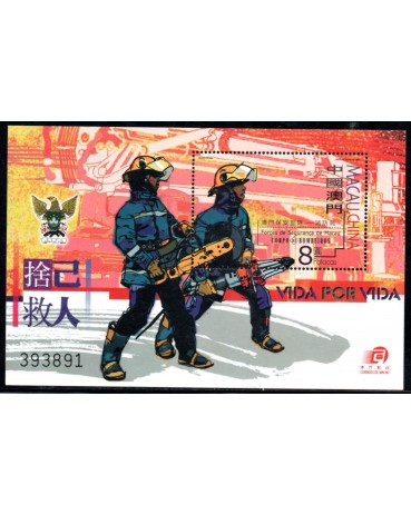 Macau 2001 bloco mint Bombeiros 31.816