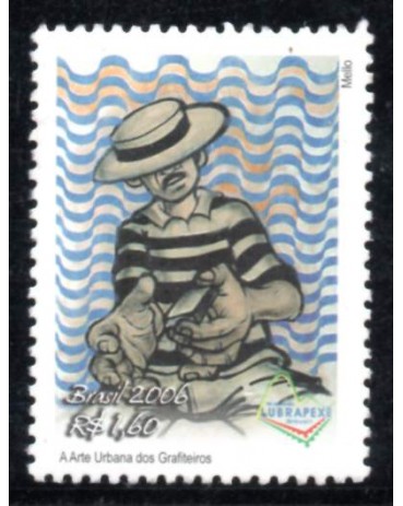 C2659 Lubrapex 2006 - Grafiteiros - Sambista, Destacado do Bloco 31.977 Mint