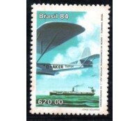 C1400 Cinquentenário do n1º Voo Regular Transoceânico do Mundo Navio/Avião - Alemanha-Brasil 31.988 Mint