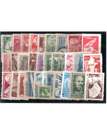 1958 Ano Completo 30 Selos Comemorativos e 1 hansén 32.095 novos - SOMENTE SELOS