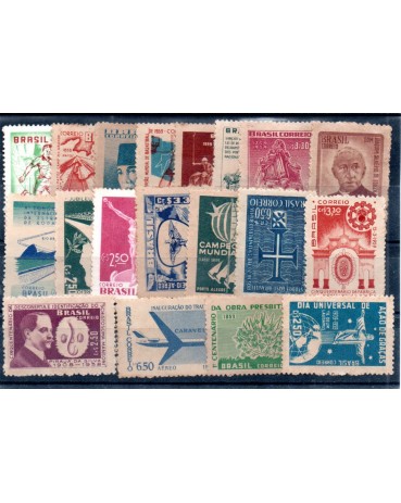 1959 Ano completo 19 selos comemorativos 32.096 novos SOMENTE SELOS