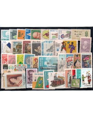 1968 Ano Completo Comemorativos Novos "37 comemorativos e 01 Hansén" 32.114 APENAS SELOS