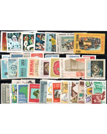 1969 Selos Comemorativos Novos, 37 comemorativos e 01 Hansén, sem marcas de charneiras. SOMENTE SELOS