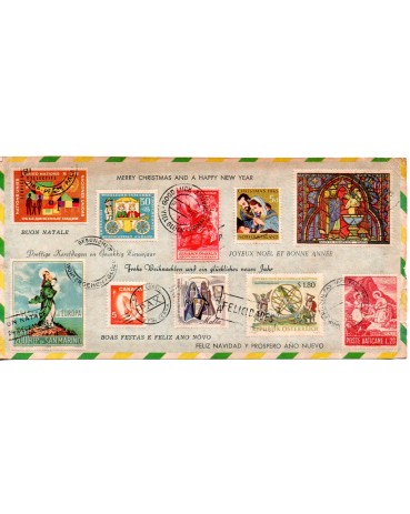 Vários Países, 10 selos variados, tema Natal 32.224