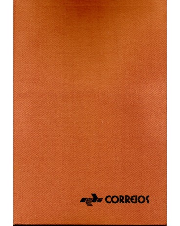 1986 Coleção Anual dos Correios: 31 comemorativos,1 hansén, 3 blocos e 8 regulares - mint 32.237 algumas páginas do classificador apresentam manchas amareladas em razão do tempo.