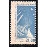C485 Exposição Internacional Aeronáutica e Espaço - SP 35.539 Tinta azul sobre a palavra espaço e o valor 21,00