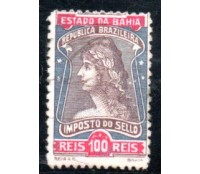 Imposto do Sello, 100 réis, Estado da Bahia, República Brazileira 35.546