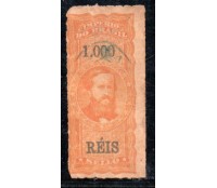 Império do Brazil D. Pedro II - 1.000 réis amarelo 35.547 usado, sem picote