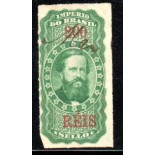Império do Brazil D. Pedro II Verde 200 réis,usado sem picote 35.551