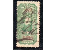 Império do Brazil D. Pedro II Verde 400 réis, usado 35.552 a obliteração poderá ser outra