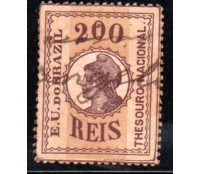 Thesouro Nacional E. U. do BRAZIL 200 réis, obliteração manuscrita 35.576