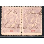 Custas Judiciárias Estado da Bahia, República Brazileira, par de 200 réis 35.582