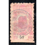 Sello Consular E.U. do Brazil 5$ réis 35.586