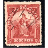 Custas Judiciais 2000 réis vermelho vinho sem picote 35.603