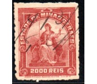 Custas Judiciais 2000 réis vermelho vinho sem picote 35.603
