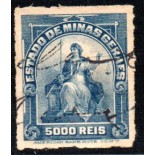 Custas Judiciais 5000 mil réis azul sem picote 35.604