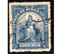 Custas Judiciais 5000 mil réis azul sem picote 35.604