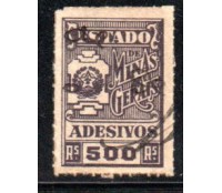 Imposto do Selo Adesivo, roxo, sem picote 500 réis 35.608