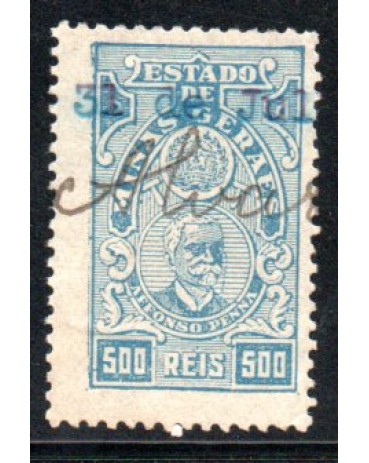 Afonso Pena,500 reis azul 35.610