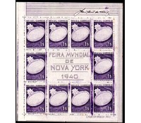 B004 Feira de New York 1940 - 35.674 emitido sem goma, novo com alguns pontos de oxidação,valor de catálogo 60ufs R$319,20