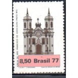C1026 - 1977 Arquitetura Religiosa no Brasil - Igreja de S.Francisco de Assis - MG 35.687 Mint