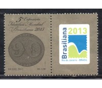 C3291 Brasiliana 2013:Olho de Boi 90 réis com vinheta 35.693 Raríssimo