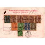 Vale Postal Nº178 de 8/10/1916 emitido pela cidade de Cachoeira - Bahia,35.694 - 10 selos depósitos 01 regular