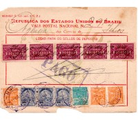 Vale postal 291 emitido pela cidade de Ilhéos - BA em 9/8/1933 - 35.705 observe cortes em dois cantos
