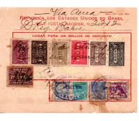 Vale postal 2212 de 08/09/1936 pela Diretoria Regional da Bahia, VIA AÉREA 35.709 tem um pequeno defeito no canto esquerdo acima -  PEÇA  RARIDADE, VIA AÉREA