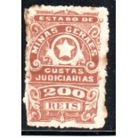 Secretaria das finanças 200 réis 35.719 novo 