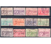 Selo do Theouro Nacional, conjunto com 12 selos com a mesma imagem 35.737 novo e carimbados