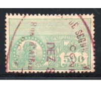 Selo do Thesouro Nacional  500 réis, 35.739 carimbo com tinta marron