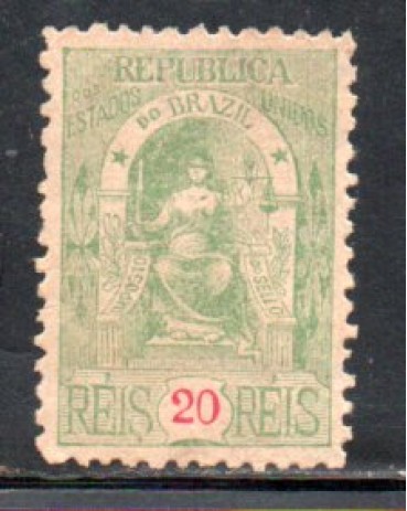 República dos Estados Unidos do Brazil , 20 réis 35.771 novo, perfeito