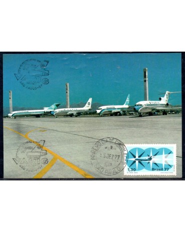 1977 Varig, 3 carimbos, no verso: VARIG - CRUZEIRO ,peça raríssima 35.776