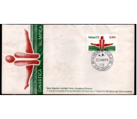 Fdc014/1973 Ginástica Olímpica 35.787 apresenta algumas manchas