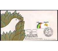 Fdc021/1973 Fauna e Flora - Beija - flor 35.809 Carimbo RPO - Ribeirão Preto - SP