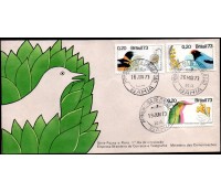 Fdc019A/1973 Faua e Flora - Acácia, Corrupião de Beija-flor 35.811 carimbo BA