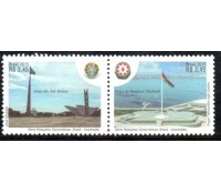 C3457/3458 Se-Tenant Relações Diplomáticas - Azerbaijão - Pça dos 3 Poderes 36.112 Mint
