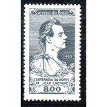 1963 C494 Centenário da Morte do Ator João Caetano 36.265 Mint MARMORIZADO