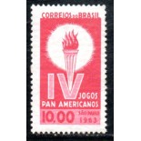 1963 C489 IV Jogos Panamericanos em São Paulo 36.266 MInt MARMORIZADOS