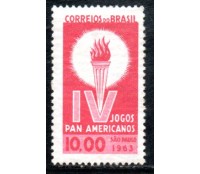 1963 C489 IV Jogos Panamericanos em São Paulo 36.266 MInt MARMORIZADOS
