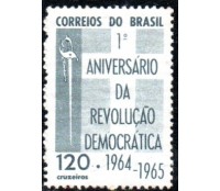1965 C523 1° Aniversário da Revolução Democrática 36.268 Novo MARMORIZADO