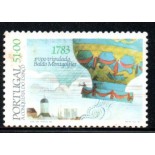 1983 Portugal 1783 1° Vôo Tripulado Balão Montgofer 36.649 Novo com Goma