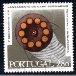 1970 Portugal - 1º Centenário do Lançamento do Cabo Submarino Portugal-Inglaterra  36.737 Carimbado