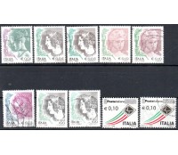 Itália Lote  com 10 selos mint e carimbados 36.765