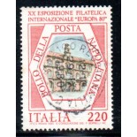 Itália 1980 XX Exposição Filatélica Internacional "Europa 80" 36.898 Carimbado