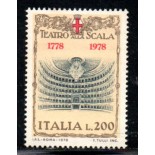 Itália 1978 Teatro Escala 36.949 Mint