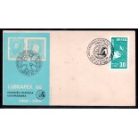 1966 FDC Lubrapex 66,Exposição Filat´lica Luso-Brasilera 1866/1966 Natal -RJ 37.066 Peça Bastante Escassa